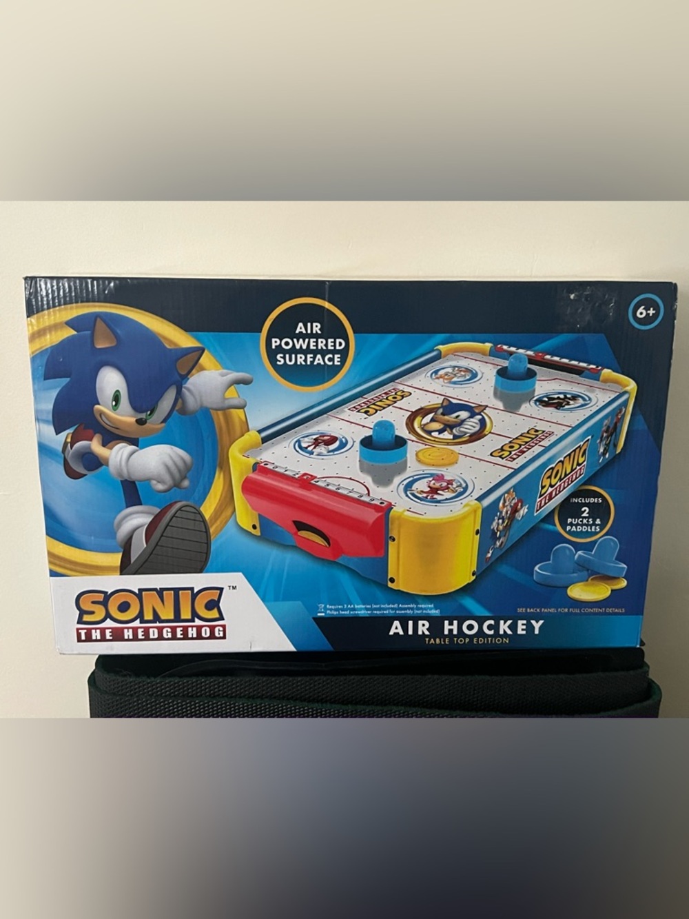 Sonic the Hedgehog Air Hockey Tabletop - Blue, Red & Yellow